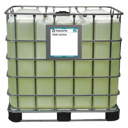 Trim C270CG-270G - Cutting and Grinding Fluid, C270 CG, Synthetic, 270 gal, Tote, Light Yellow