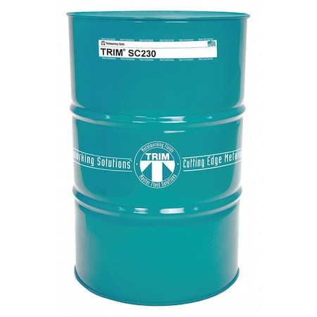 Trim SC230-54G - Cutting Fluid, SC230, Semisynthetic, 54 gal, Drum, Blue