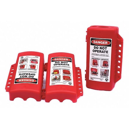 Zing 7294 - Plug Lockout,Red,5/16" Shackle Dia.