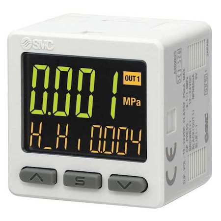Smc ZSE20-N-M5-LB - Pressure Switch,Range 0 to -100k Pa