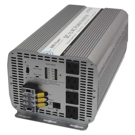 Aims Power PWRINV500024W - Power Inverter, Modified Sine, 1,0000 W Peak, 5,000 W Continuous, 4 Outlets