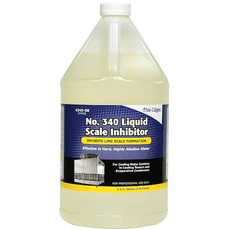 Nu-Calgon 4340-08 - Scale Inhibitor,Yellow,1 gal,Bottle