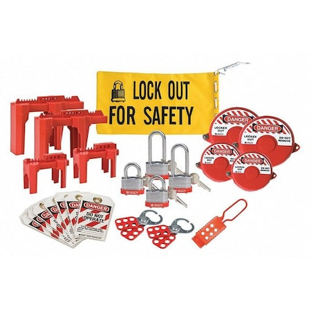 437R71 - Portable Lockout Kit,Blue,10-1/4" H