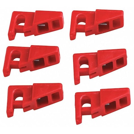 Condor 437R24 - Circuit Breaker Lockout,Red,1-1/8" H,PK6