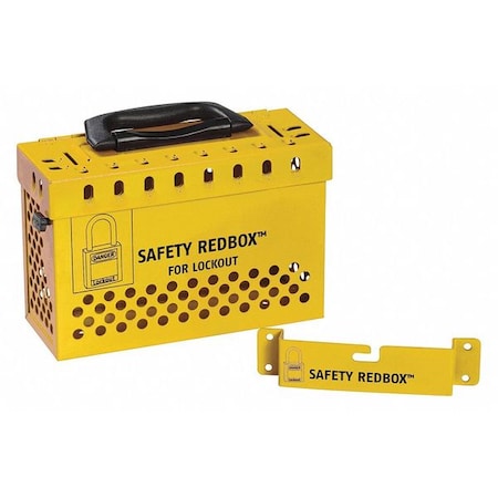 Condor 437R33 - Group Lockout Box,Yellow,6-7/64" H