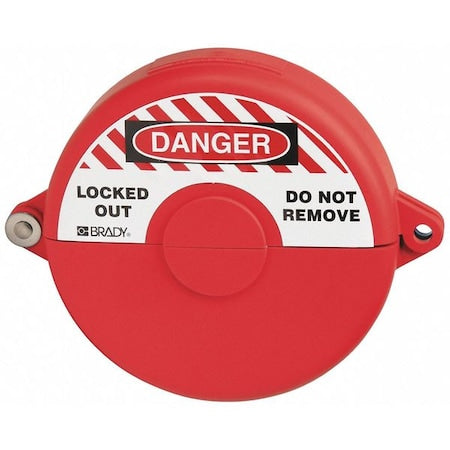 Condor 437R49 - Gate Valve Lockout, Red, Polypropylene