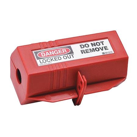 Condor 437R60 - Plug Lockout,Red,3-25/32" H,6-27/64" L