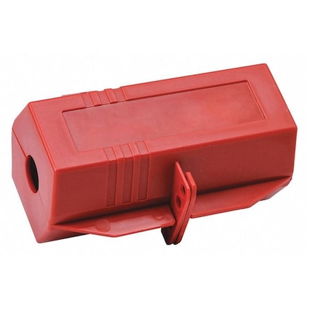 Condor 437R59 - Plug Lockout,Red,3-13/32" H,3-1/2" L