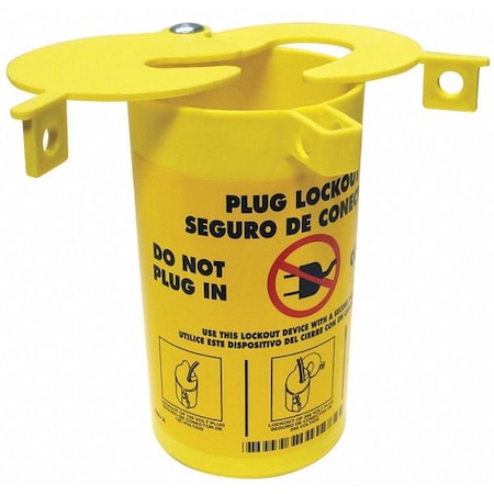 Condor 437R61 - Plug Lockout,Yellow,3-1/2" H,6-1/4" L