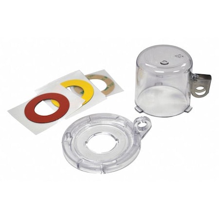 Condor 437R64 - Push Button Lockout, Clear, polycarbonate, 1 Max. No. of Padlocks, 3/8 in Max. Shackle Dia.