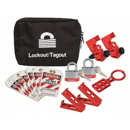 Condor 437R66 - Portable Lockout Kit,Black,4-3/4" H