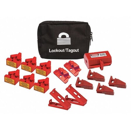 Condor 437R67 - Portable Lockout Kit,Red,3" H