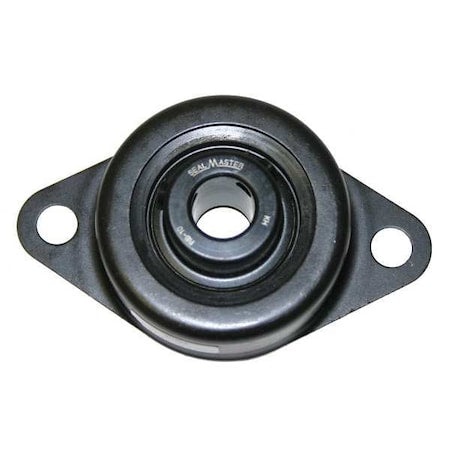 Sealmaster SRF-16 - 2 Holes, Rhombus Housing, Flange Mount Bearing, Radial Ball, 1 in Dia, Steel, Set Screw