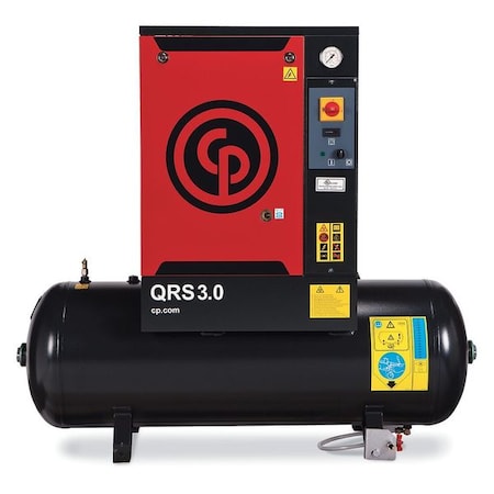 Chicago Pneumatic QRS 3.0 HP TM - Rotary Screw Air Comp,3 HP,Tank,60 gal.