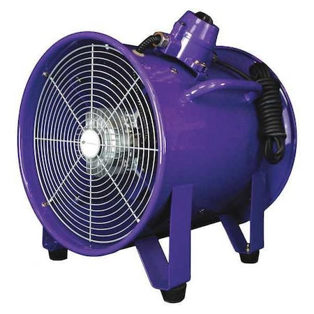 Atlantic Blowers ABAF-16-220S - Tube Axial Fan, 0.67 HP, 3355 cfm, Tube, 220 V, 1 Phase, 16" W.