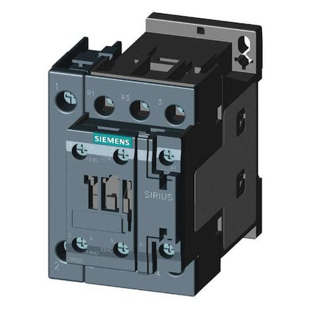 Siemens 3RT25261AC20 - IEC Magnetic Contactor, 1 NC/1 NO, 24 V AC, 4 P, Non-Reversing, Screw