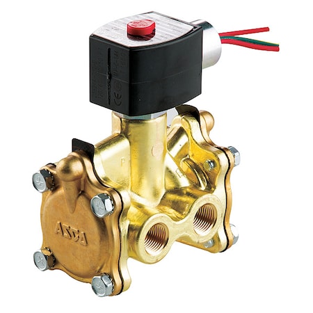 Asco EF8316G054 - Solenoid Valve, 3-Way, 2-Position, Normally Closed, 3/8 in Pipe Size, 24 V DC, Diaphragm Poppet, NBR