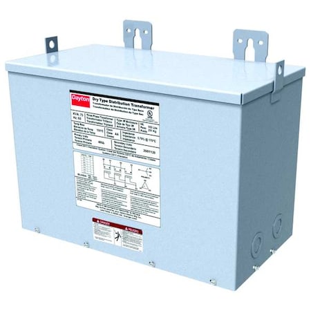 Dayton 44YV11 - General Purpose Transformer, 9 k VA, NEMA 3 R, 120/208 V AC, 480 V AC