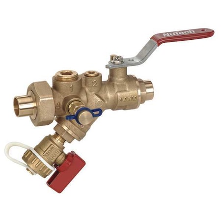 Nutech SV2E-100S-100S - Combination Strainer Valve,1 In,Sweat