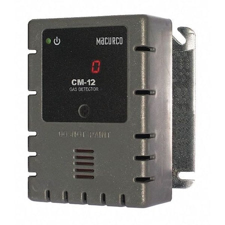 Macurco CM-12 - Fixed Gas Detector, Carbon Monoxide, Line Voltage, Digital Display, Internal Buzzer, 2 Relays