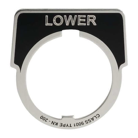 Schneider Electric 9001KN221 - Legend Plate,Lower,Silver/Blk,Half-Round