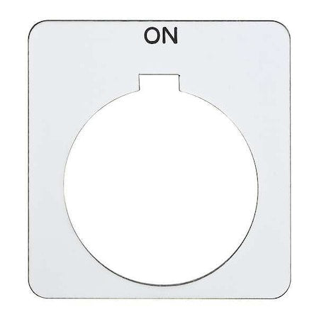 Schneider Electric 9001KN203WP - Legend Plate, On, Black/White, Square