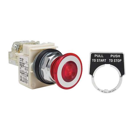 Schneider Electric 9001KR9P38RH13 - Push Button Operator, 30 mm, SPDT, Red