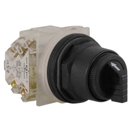 Schneider Electric 9001KS42BH2 - Selector Switch,Non-Illum,3 Pos,30mm,Black