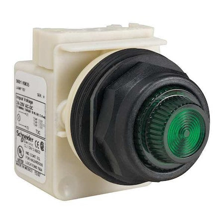 Schneider Electric 9001SKP35G31 - Pilot Light, Incan, Green, 24-28 VAC/DC
