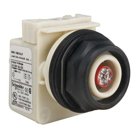 Schneider Electric 9001SKP35LR - Pilot Light, LED, Red, 24-28 VAC/DC, No Lens
