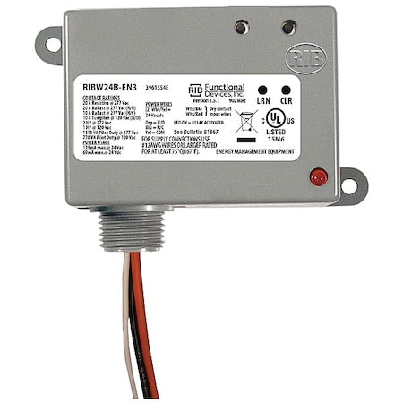 Functional Devices-Rib RIBW24B-EN3 - Wireless Relay/Transmitter,SPDT,24 VAC/DC