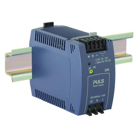 Puls ML30.102 - DC Power Supply, 100/240 V AC, 10/12 V DC, 30 W, 3 A, DIN Rail