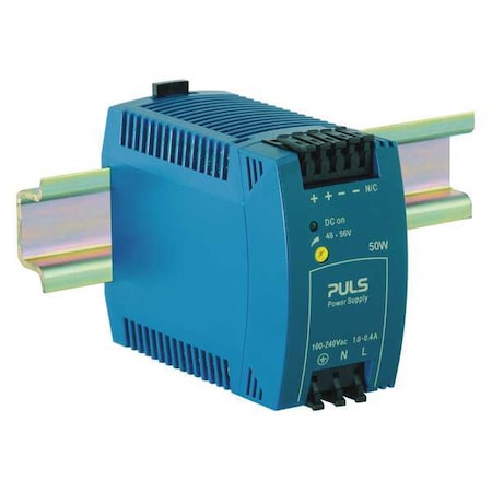 Puls ML50.105 - DC Power Supply, 100/240 V AC, 48/56 V DC, 50 W, 1.1 A, DIN Rail