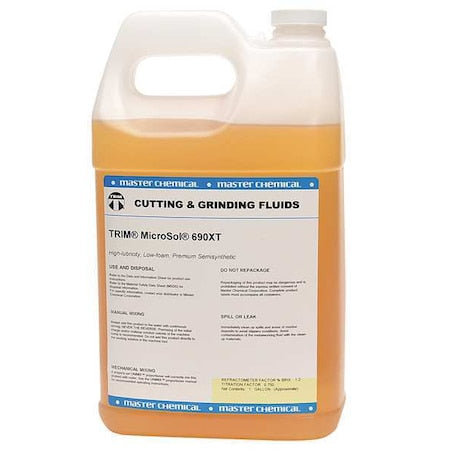 Trim MS690XT-1G - Coolant, Micro Sol 690 XT, Semisynthetic, 1 gal, Jug, Amber