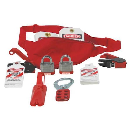 Stopout KSK115 - Lockout/Tagout Kit,Red,Nylon,Pouch Case