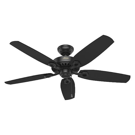 Hunter 53243 - Decorative Ceiling Fan, 52 in Blade Dia, 5 Blades, 3 Speeds, 120 V AC, Matte Black