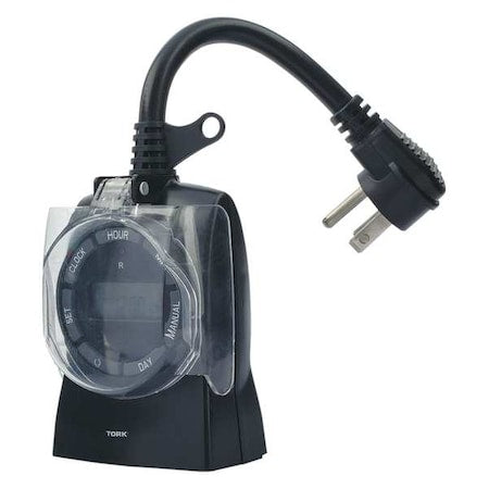 Nsi Tork 642E - Plug In Timer, Blk, Outdoor, 125 V, Digital