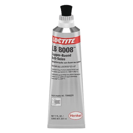 Loctite 1999559 - Anti-Seize, General Purpose, Tube, 7 oz, Copper Base, 1800 Degrees F Max Op Temp, Paste