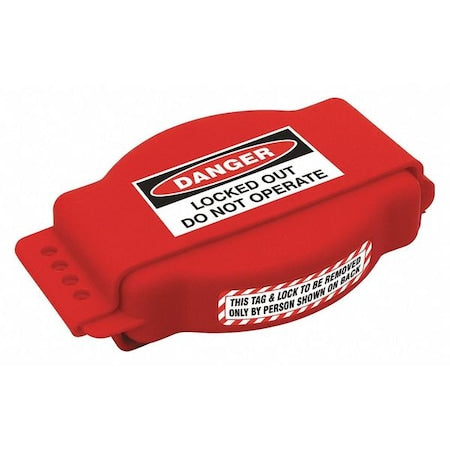 45MZ83 - Adj. Gate Valve Lockout,Red,Polyuretane