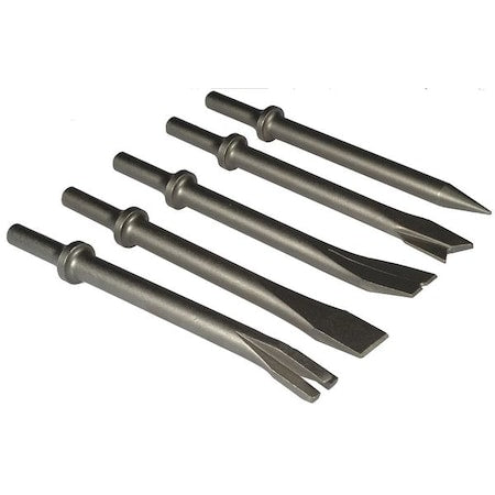 Speedaire PN12V728043G - Chisel Set,Round Shank Shape,0.401in,PK5