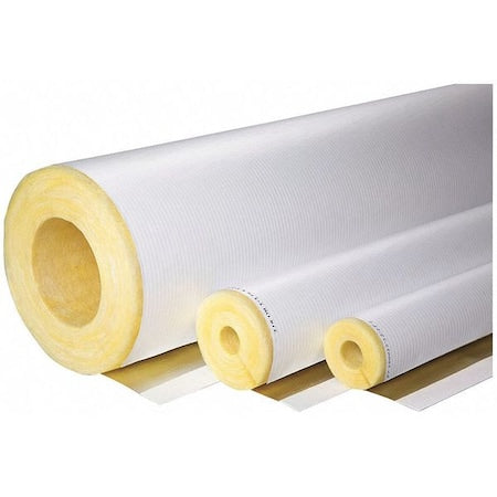 Johns Manville 690447 - Pipe Insulation, 1-5/8" OD, 3 ft. L, Fiberglass, 1 in Wall