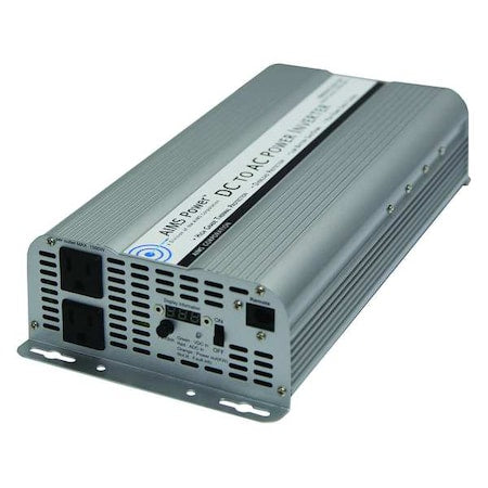 Aims Power PWRINV250012W - Power Inverter, Modified Sine, 5,000 W Peak, 2,500 W Continuous, 2 Outlets