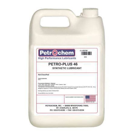 Petrochem PETRO-PLUS 46-001 - Compressor Oil,1 gal.,Jug,Synthetic Oil