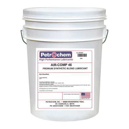 Petrochem AIR-COMP 46-005 - Compressor Oil,5 gal.,Pail,Synthetic Oil