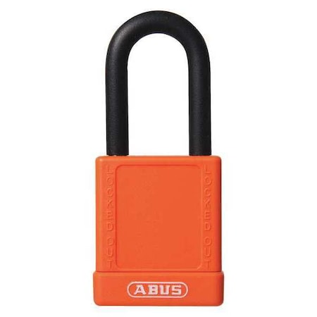 Abus 19680 - Lockout Padlock, Keyed Alike, Aluminum, Orange, 1 1/2 in Shackle Height, 1 1/2 in Body Width, 6 PK