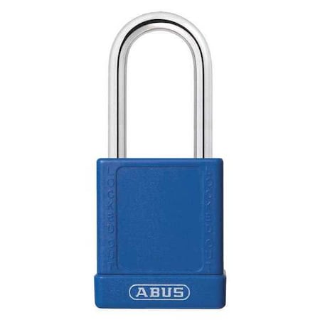 Abus 19631 - Lockout Padlock, Keyed Different, Aluminum, Blue, 1 1/2 in Shackle Height, 1 1/2 in Body Width