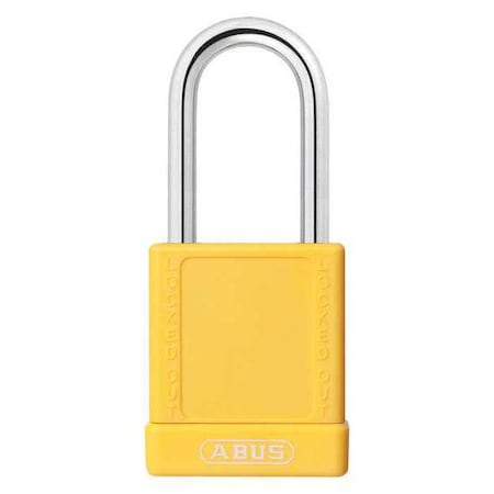 Abus 19641 - Lockout Padlock, Keyed Alike, Aluminum, Yellow, 1 1/2 in Shackle Height, 1 1/2 in Body Width, 3 PK