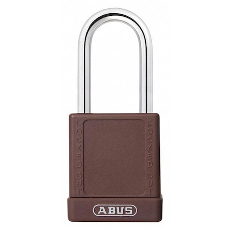 Abus 19654 - Lockout Padlock, Keyed Alike, Aluminum, Brown, 1 1/2 in Shackle Height, 1 1/2 in Body Width, 6 PK