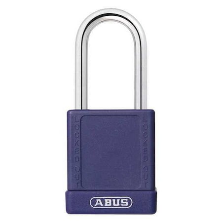 Abus 19637 - Lockout Padlock, Keyed Different, Aluminum, Purple, 1 1/2 in Shackle Height, 1 1/2 in Body Width