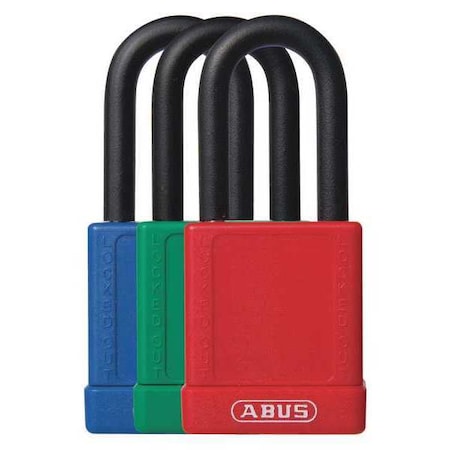 Abus 19710 - Lockout Padlock, Keyed Different, Aluminum, Assorted, 1 1/2 in Shackle Height, 1 1/2 in Body Width